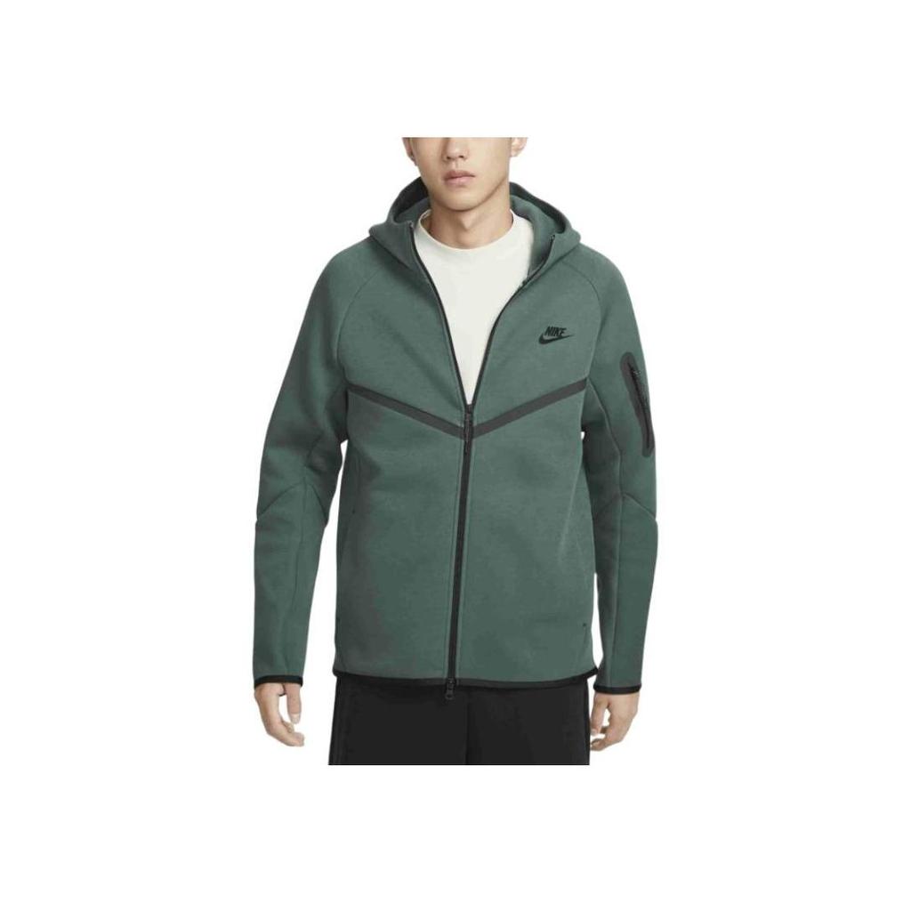 Nike Спортивная куртка Windrunner с капюшоном и полной молнией из материала Tech Fleece, зеленая, мужская, HV0950-338