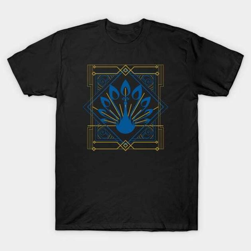 Art Deco Peacock Vintage Aesthetic T Shirt S 5XL Fast Shipping