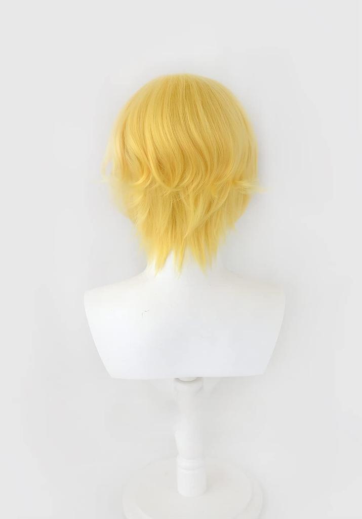 One Piece Sabo Cosplay Wig, Gold, Center-Parted, Heat-Resistant, Perfect for Disguise, Costumes, Halloween, Events, and Photoshoots
