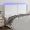 VidaXL LED Headboard Bedroom Furniture Double Bed Accessory Head of Bed Frame Interior White 3124017