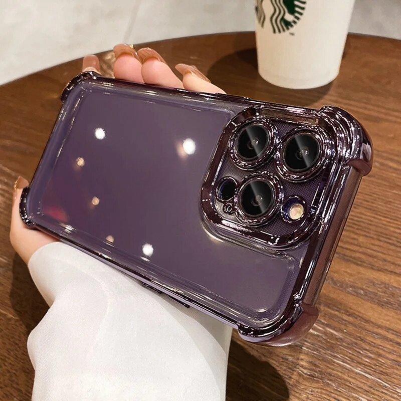 Luxury Phone Case For VIVO V40 Lite 5G V30 Pro V29 V27 V25 V23 Y78 Y77 Y76 Y72 Y52 Y50 Y36 4G Y35 Y33T Y33s Shockproof Clear Cover