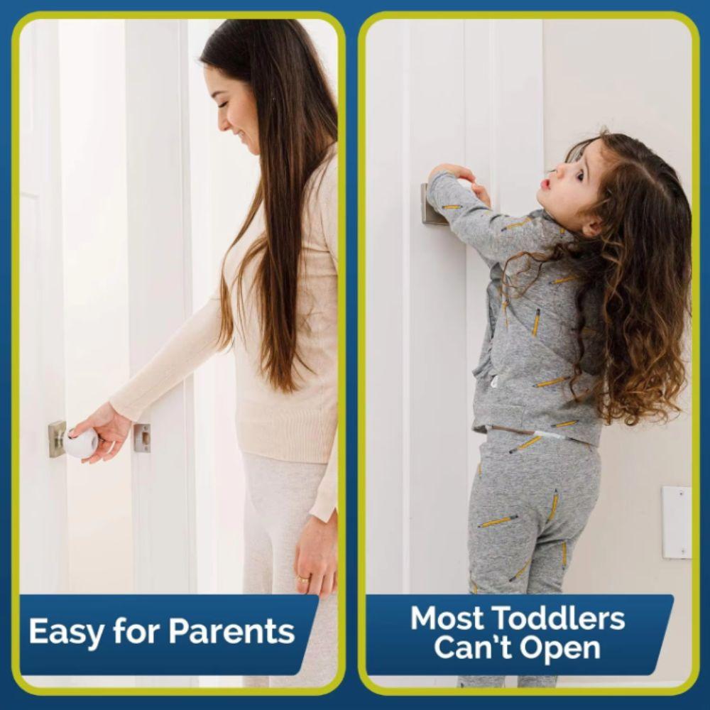 Hard-to-Remove Design Hard-to-Remove Door Handle Covers Baby Proof Door Knob Locks For Toddlers