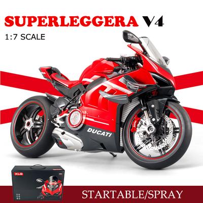Литая краска 1:7 Ducati Superleggera V4 Супер Мотоцикл Модель Коллекция Миниатюрная Машина Украшение Подарок Парню Игрушечный Транспорт