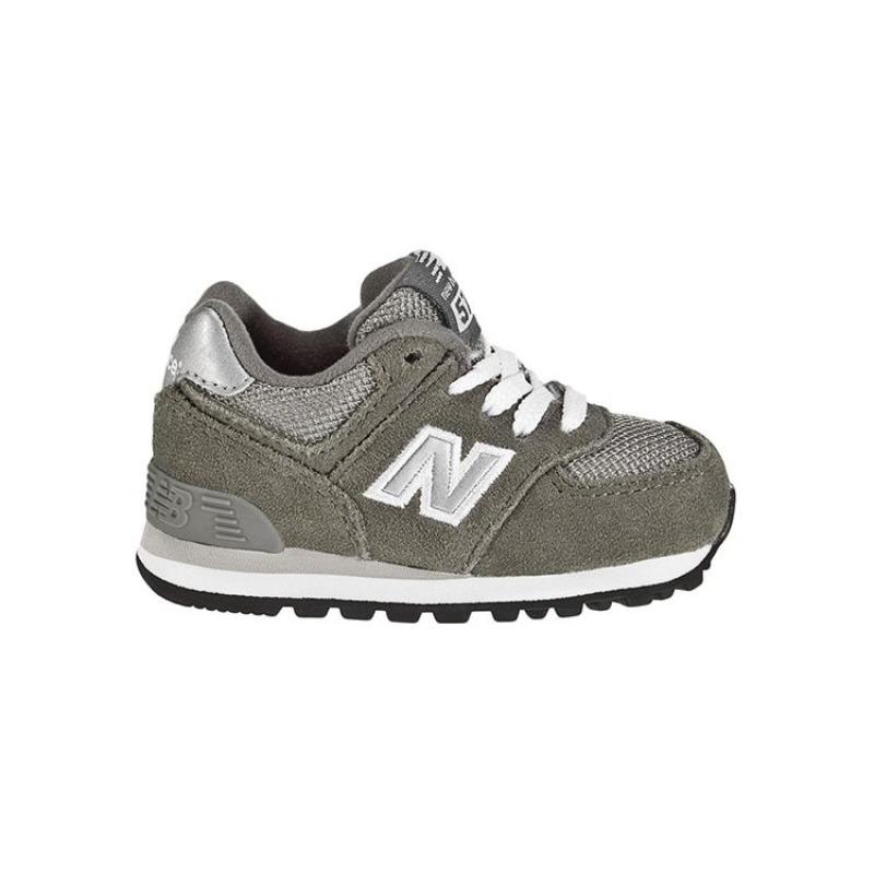 New Balance Toddlers Cushioned Breathable Wear-resistant Low Walking Shoes Gray KL574GSI