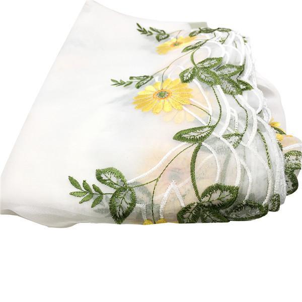 Римская короткая занавеска, кухонные шторы, балдахин, прозрачная тюль, занавеска с цветочной вышивкой и бабочкой, декор для домашнего окна