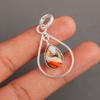 Оранжевая медная бирюза драгоценный камень 925 стерлинговое серебро ювелирные изделия бохо кулон 1,60" PP-3-35