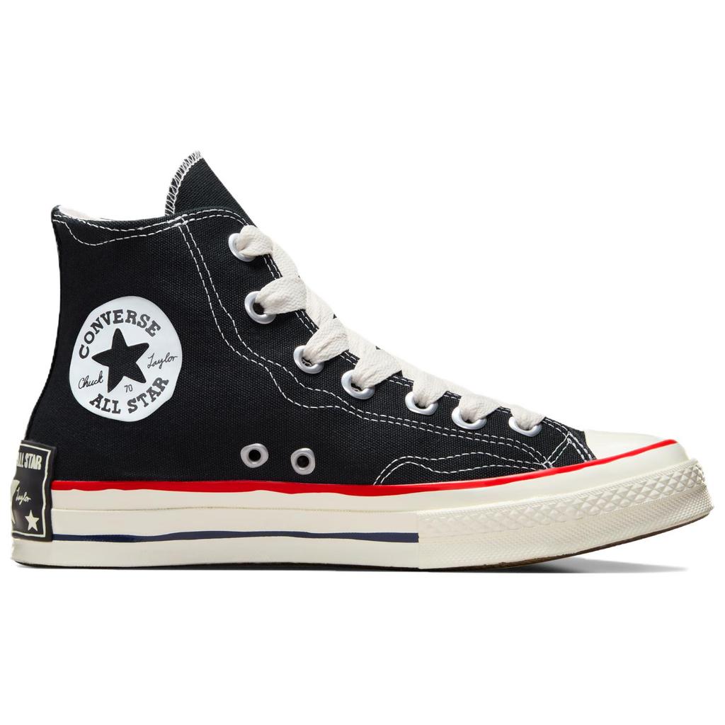 Converse Chuck 70 High Sketch - Black Unisex Sneakers White Red A09139C