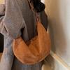 Вместительная ретро сумка-пельмень для отдыха женская 2025 новая корейская версия в зарубежном стиле для поездок на работу на плечо через плечо