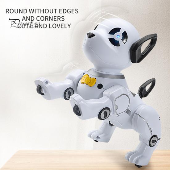 Радиоуправляемый робот-собака, программирование, умный интерактивный 2,4 ГГц, радиоуправляемый робот-щенок, обучающая электрическая игрушка-собака-трюк для малышей, мальчиков и девочек, подарок