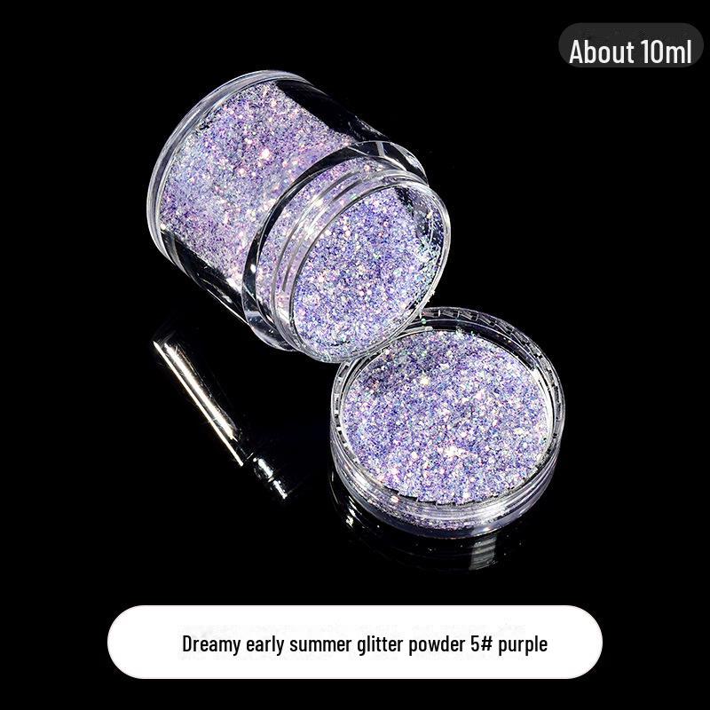 Dreamy Summer Glitter Mix: Hexagonal Sequins, Laser, and Fine Glitter In DIY Hemp Material.