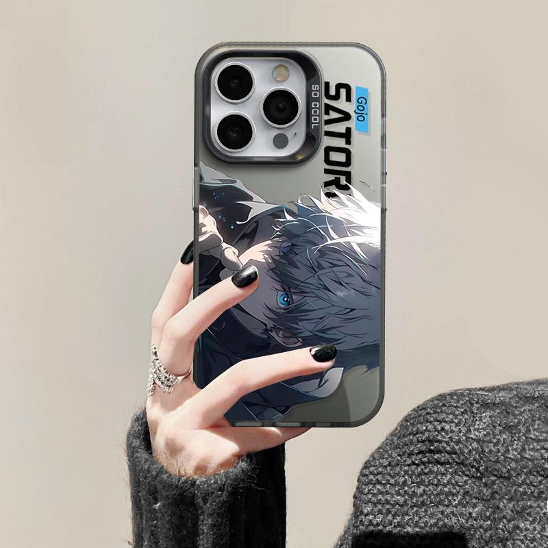 Upgraded IMD Case Gojo Satoru Printed Shockproof Protective Soft TPU Shell Case Full Back Cover for iPhone Samsung