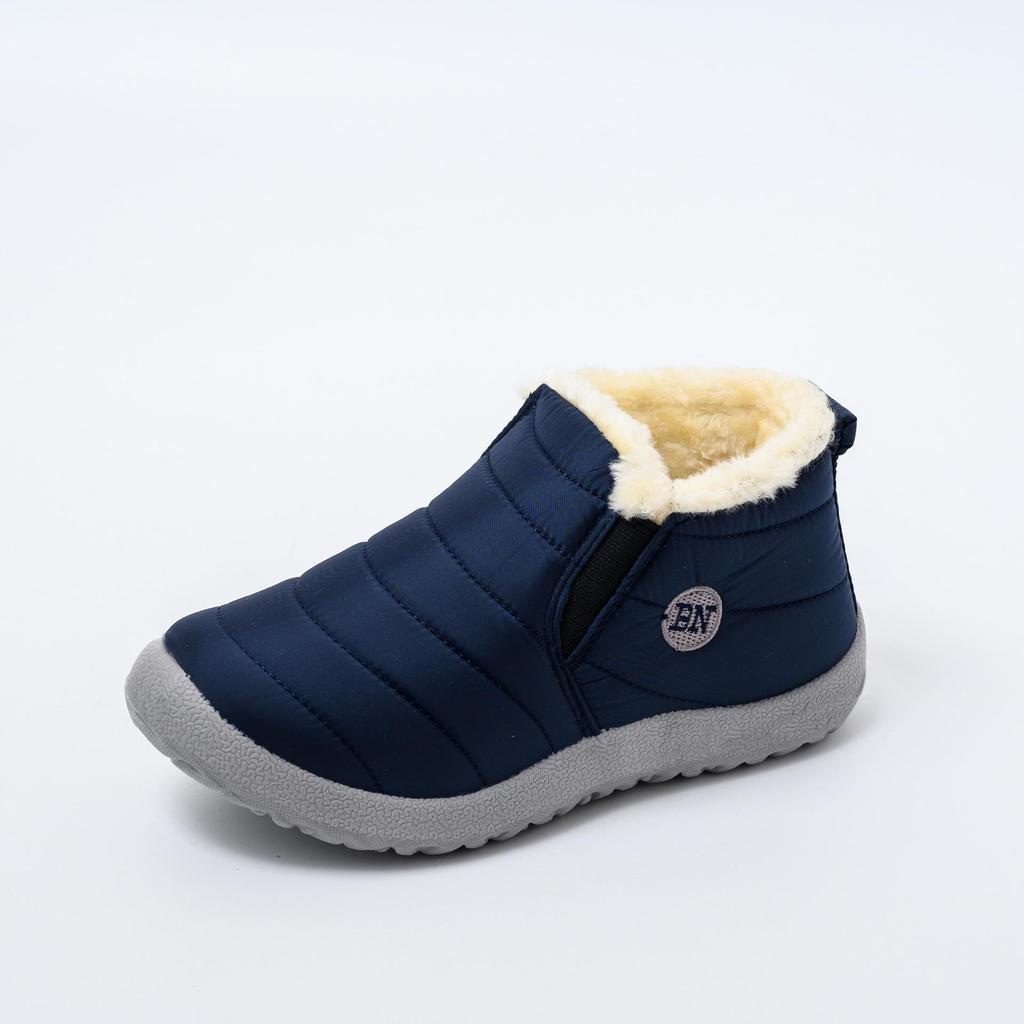 New Autumn and Winter Men's Warm Boots Plus Fleece Short Boots Thickened Flat Sole Couple Warm Boots