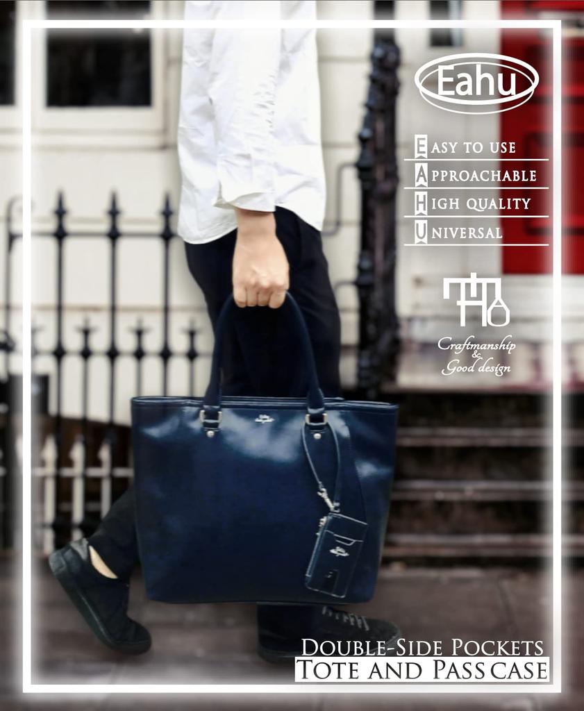 Сумка-тоут деловая большая для поездок на работу или ПК B4 EA3B, сумка, сумка, мужская, женская, вместимость, для школы, отдельно стоящая, для хранения, подарок, (военно-морской флот)