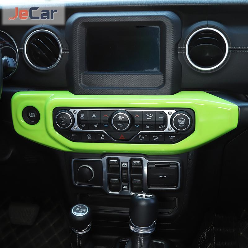 JeCar Center Control панель кондиционера декоративная наклейка для Jeep Wrangler JL JT Gladiator 2018 + салон автомобиля
