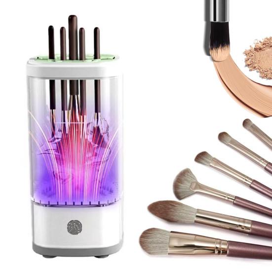 Электрический очиститель для кистей для макияжа с УФ-сушкой, работающий от USB, автоматическая машина для чистки косметических кистей, сушилка для мытья кистей, контейнер для инструментов