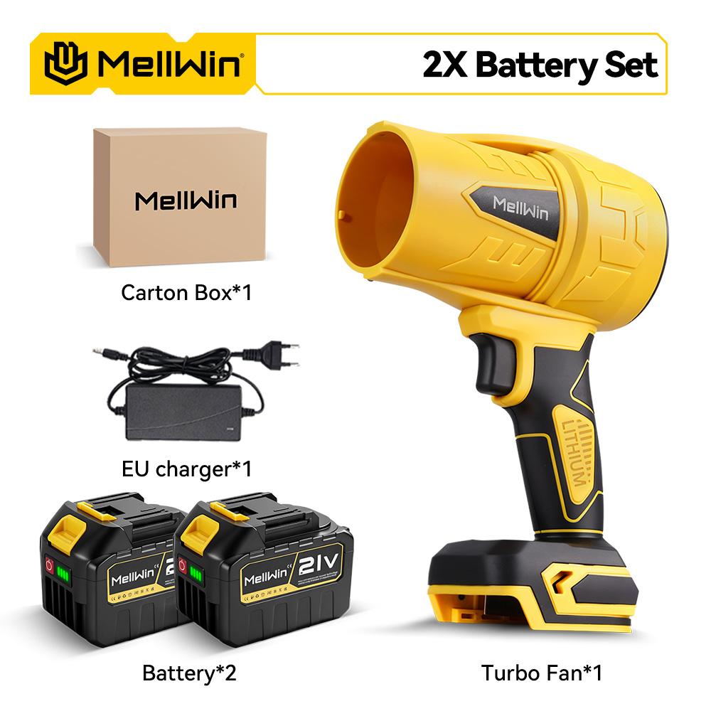 MELLWIN Бесщеточные электрические турбовентиляторы, реактивные мощные ручные воздуходувки для листьев, пылеудаление для аккумулятора Makita 18 В, контакты