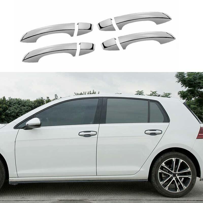 8pcs Exterior Side Chrome ABS Door Handle Trim For VW Golf MK7 MK7.5 2014-