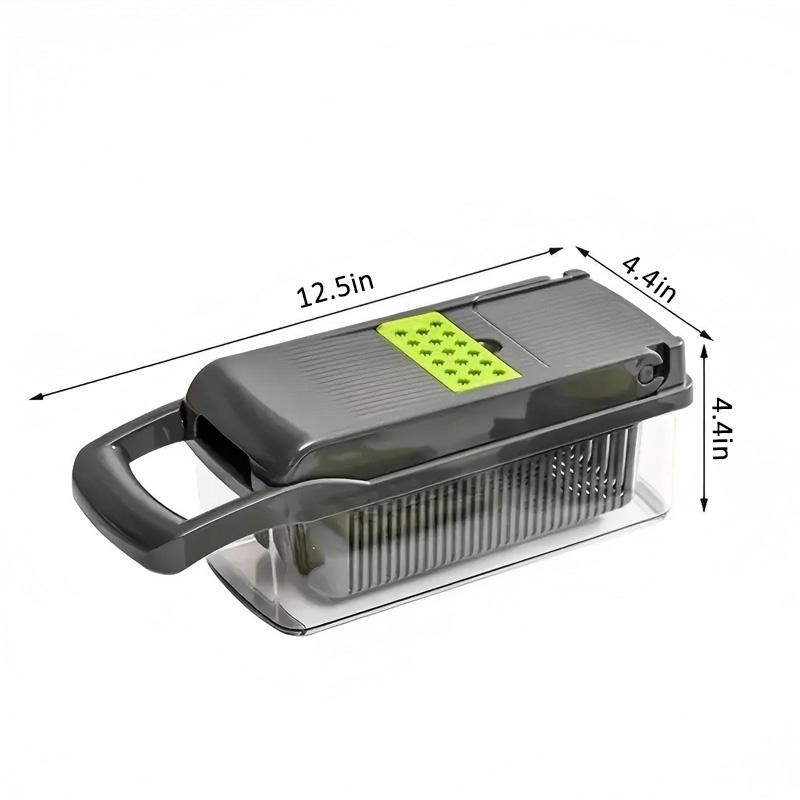 16-in-1 Vegetable Chopper PE+ABS Multi-Blade Kitchen Gadget for Home Cooking & Meal Prep