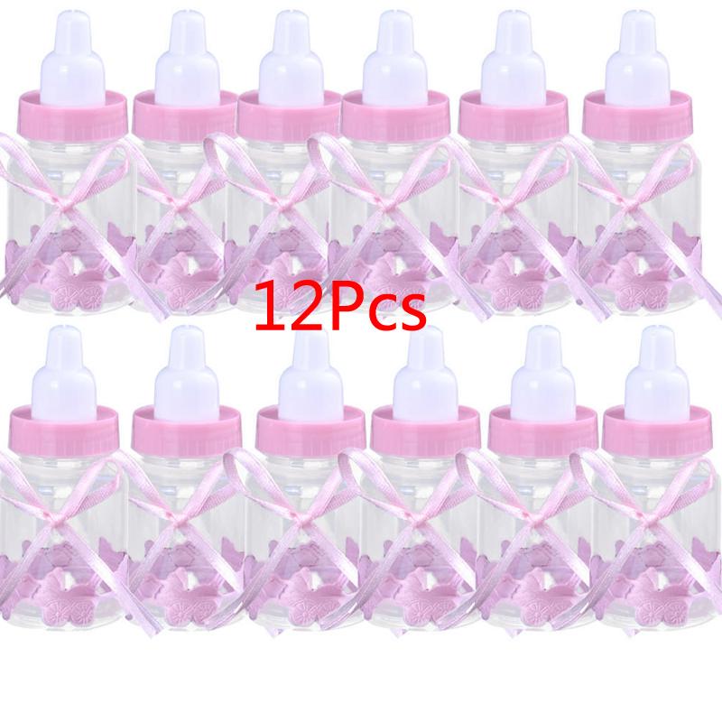 12Pcs Fillable Bottles For Baby Shower Party Decorations Wedding Sugar Candy Box