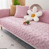 Autumn and Winter Milk Velvet Plaid Sofa Cover Plush Thickening Living Room Sofa Cushion Hot Selling Furniture Protective Covers