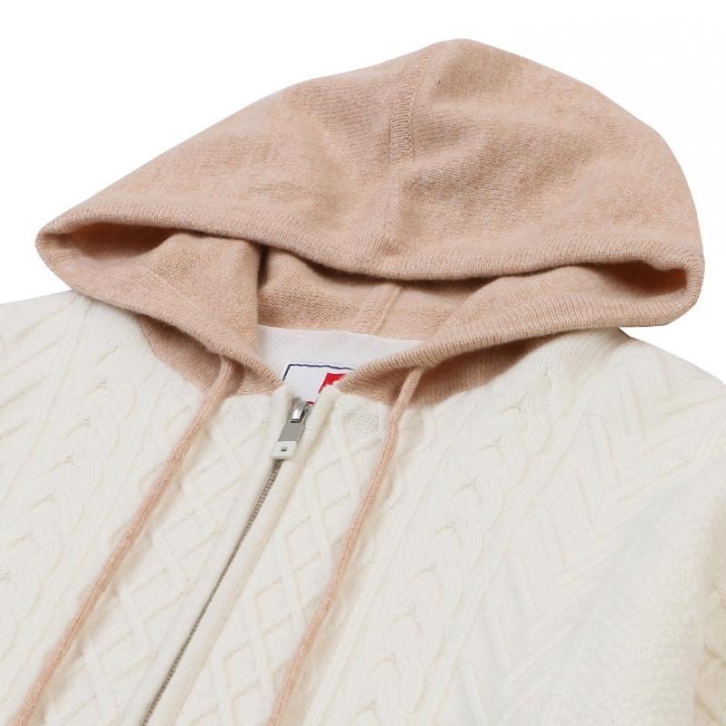 Onoff Men S caShmere Windproof Hoodie caSual Cardigan Of2802gb White
