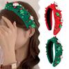 Christmas Headband Women Headband with Mini Christmas Tree Rhinestones Lightweight Festive Headband Hair Accessory for Parties