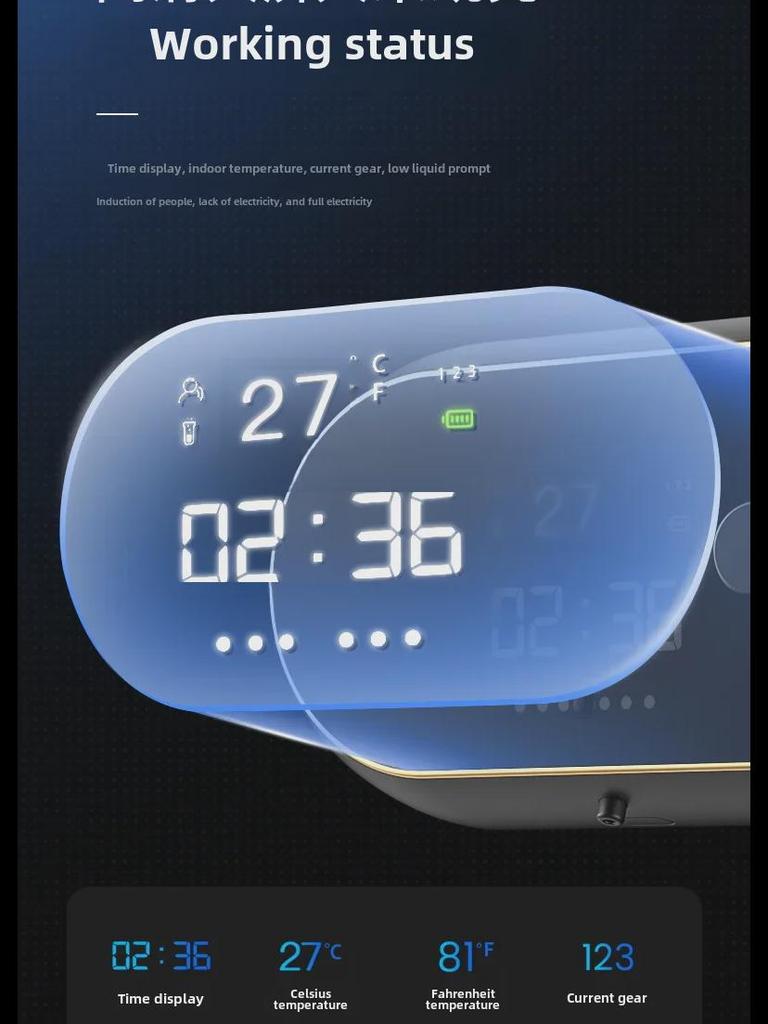 W2 Автоматический настенный интеллектуальный дозатор пенного дезинфицирующего средства для рук с индукционной зарядкой