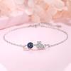 Серебряный браслет S925 «Кит» в японском и корейском стиле, инкрустированные бриллиантами свежие украшения из циркона с милыми животными