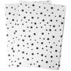 60 листов белой тишью бумаги с черными звездами, белая и черная тишью бумага для подарочных пакетов, звездная упаковочная тишью бумага для Рождества, свадьбы, дня рождения