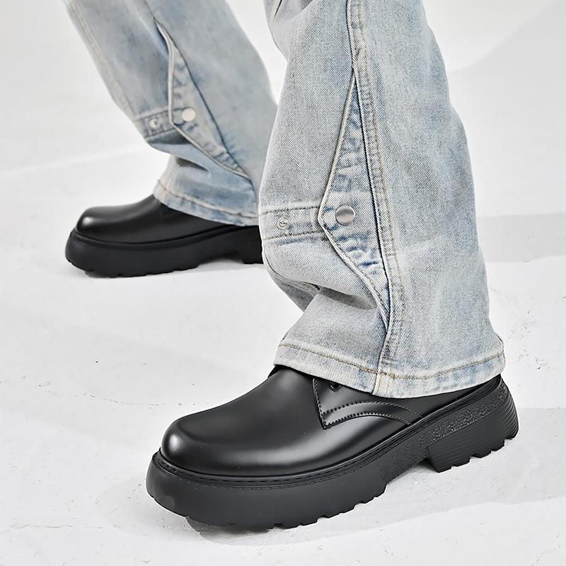 Оксфорды Деловые Мужские Свадебные Кожаные Туфли Мужские Лифты Увеличение Роста 5см Большие Размеры 38-46