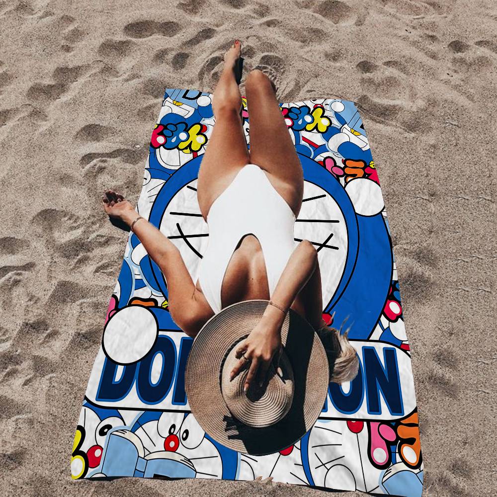 Cartoon D-Doraemons Anime Beach Swimming Towel Soft Absorbent Washcloth Children's Gifts for Kids Travel Camping Gym
