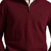 Polo Ralph Lauren Осень/Зима 25 Клетчатый рифленый пуловер с четвертью молнии и вышивкой пони с лошадкой, мужская толстовка с длинным рукавом, толстовка 710981460-001
