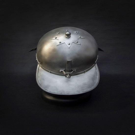 Medieval Burgonet Helmet Handcrafted 16th Century Renaissance Armor Steel Combat Helmet for Reenactment Display