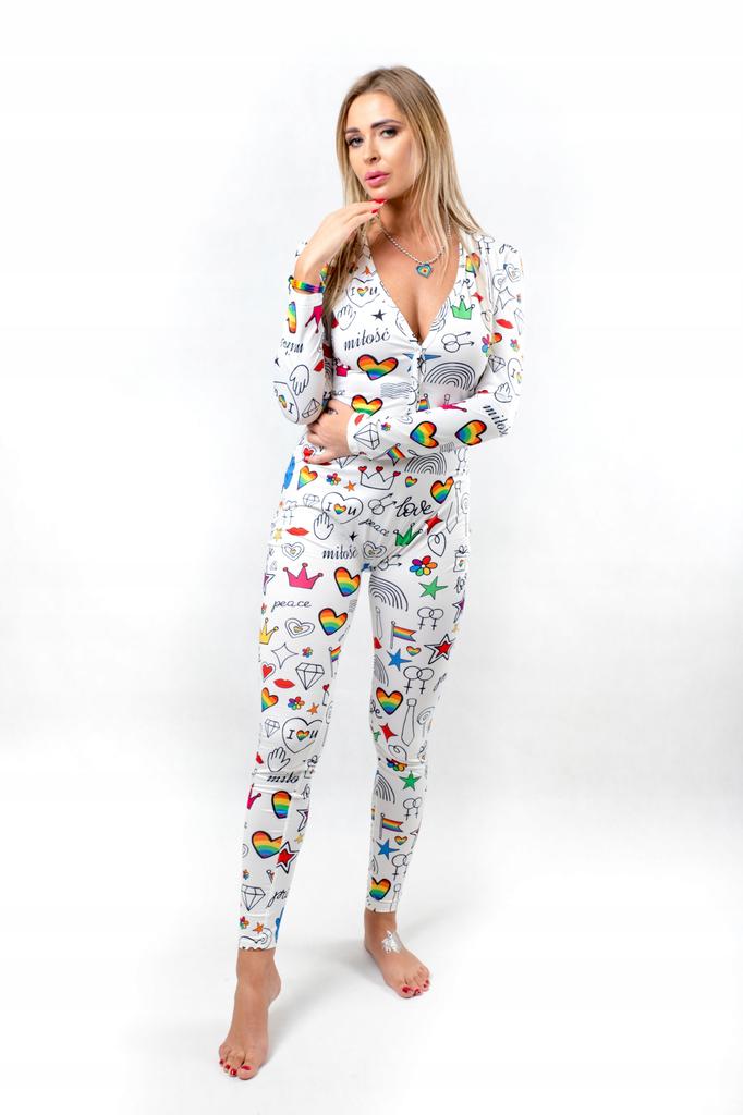 Women's Pajamas Valentine's Day Gift For A Girl With A Flap Rainbow Lgbt Xl