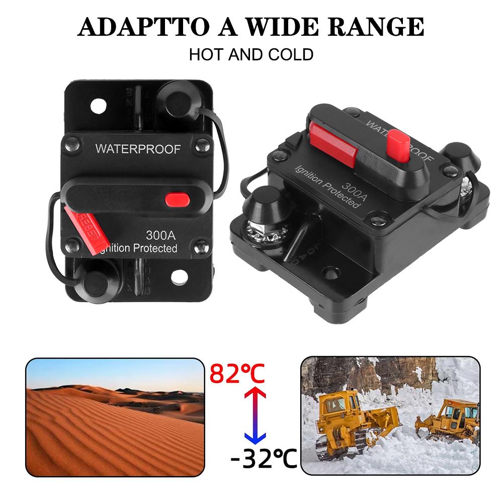 Предохранитель Сброс Автомобиль Лодка Авто Водонепроницаемый Блок Предохранителей 12-48В DC Автомобильные Предохранители Усилитель Предохранитель 300А АМП Автоматический Выключатель Сброс Предохранителя