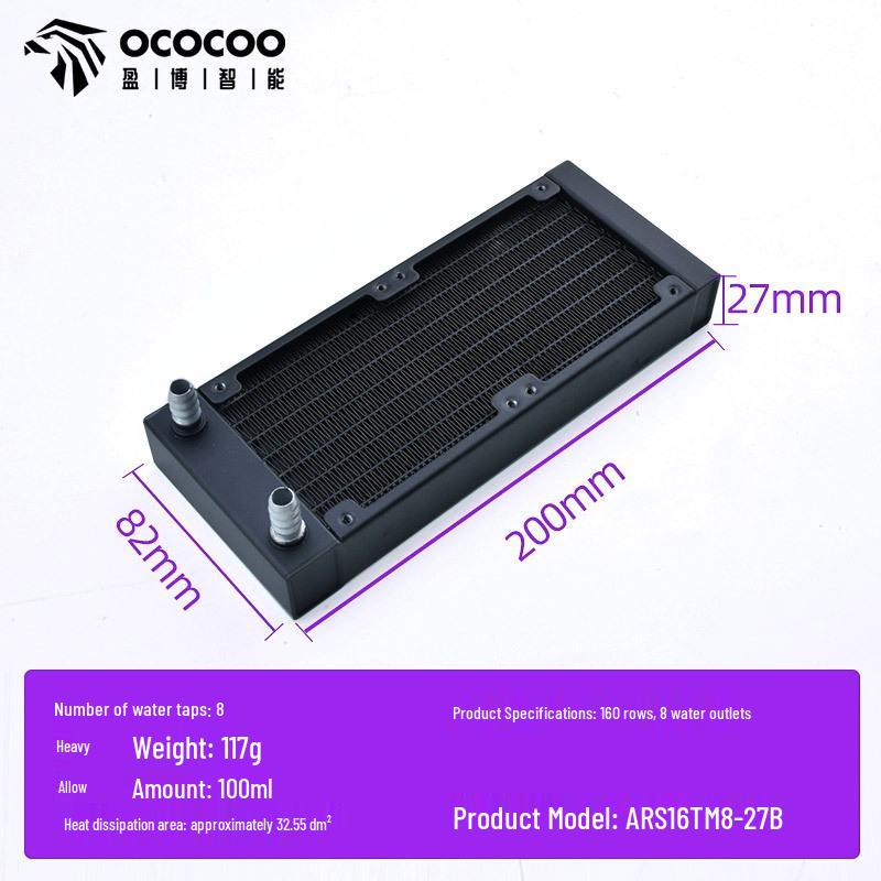 Aluminum Water Cooling Radiator for Desktop PCs - Available in 80, 120, 240, 360, 480 Sizes