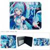 Anime Hatsune Miku PU Leather Wallets Kawaii Short Purse Wallet Po Card Holder Cartoon Virtual Singer Manga Coin Purse Gifts