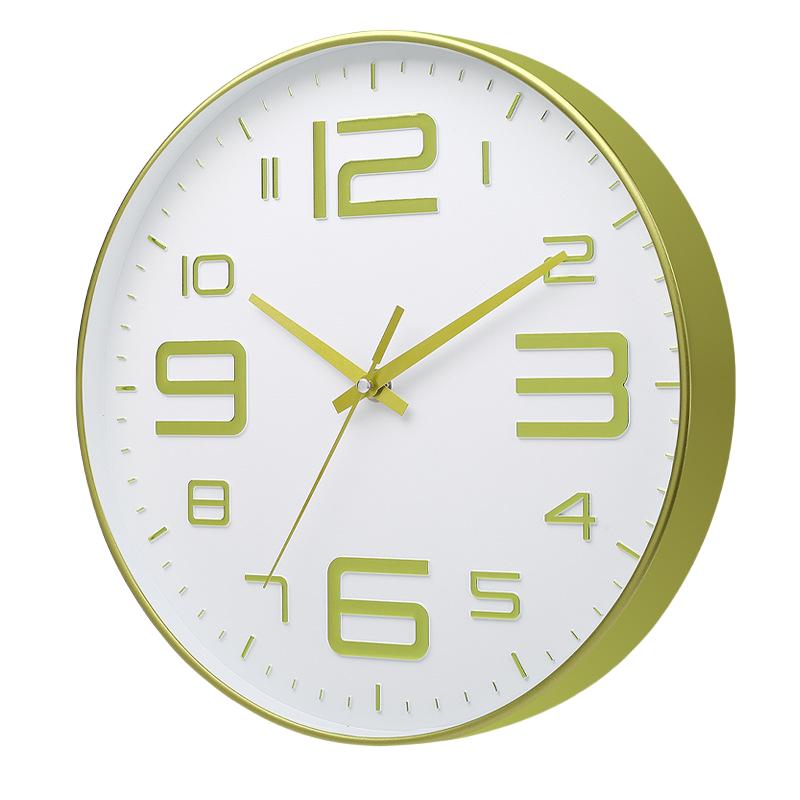8 дюймов Бесшумные настенные часы круглые трехмерные цифровые современные настенные часы не тикающие настенные часы для спальни гостиной