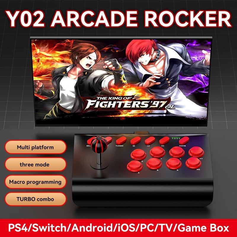 BSD-Y02 Wireless Arcade Stick Games Control Rocker for PS4/Switch Console Controller PC TV Android IOS Phones Fight Stick Joystick Gamepad Accessories