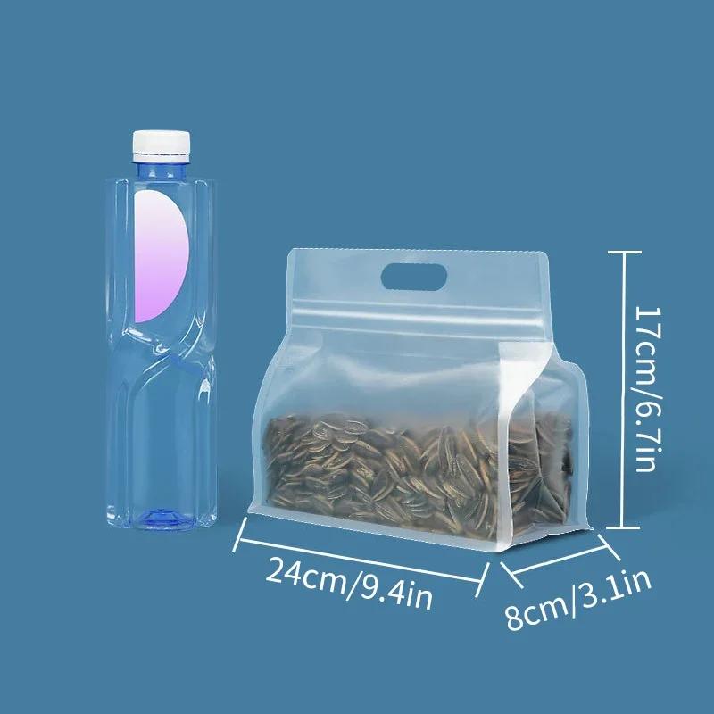 Ziplock Saran Wrap Plastic Bags Reusable PEVA Food Packaging Leakproof Fresh Shut Bags Stand Up Fresh Bag Kitchen Stoeage