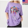 Графическая фиолетовая футболка Gorillaz Новая унисекс футболка