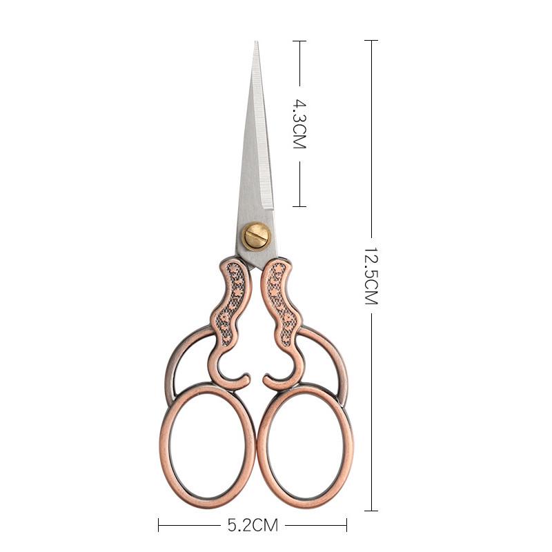 Винтажные ножницы для вышивания из нержавеющей стали, разноцветные ножницы для ткани ручной работы с заостренной нитью DIY