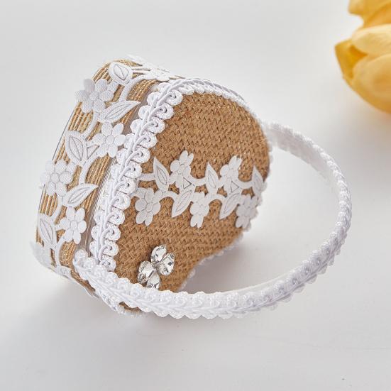 Портативная коробочка для колец в форме сердца с кружевным декором, мягкая пена для свадебных колец