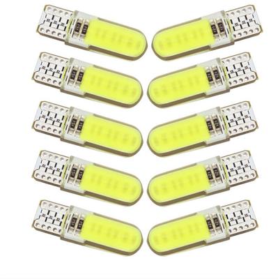 10 шт. 12 SMD 6000K светодиодный светильник для салона автомобиля 12 В T10 W5W клиновая боковая парковка лампа для чтения сигнальная лампа