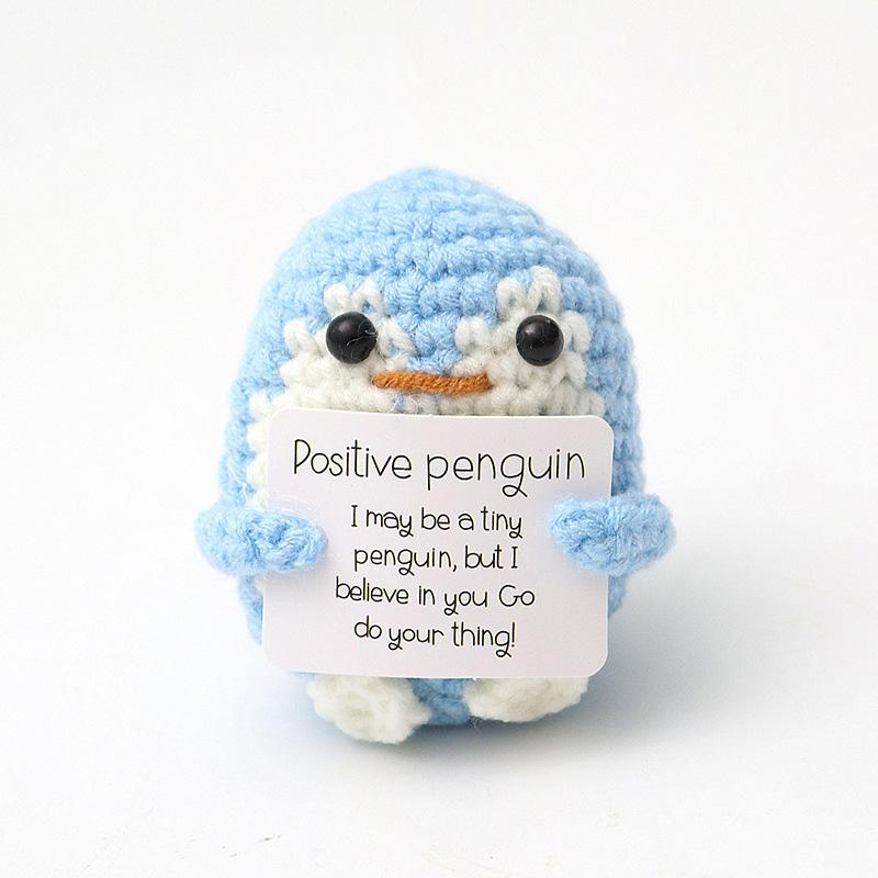 Crochet Positive Energy Dolls Mini Pocket Hug For Graduation Gifts Finished Handwoven Knitted Potatoes Desktop Decor Ornaments