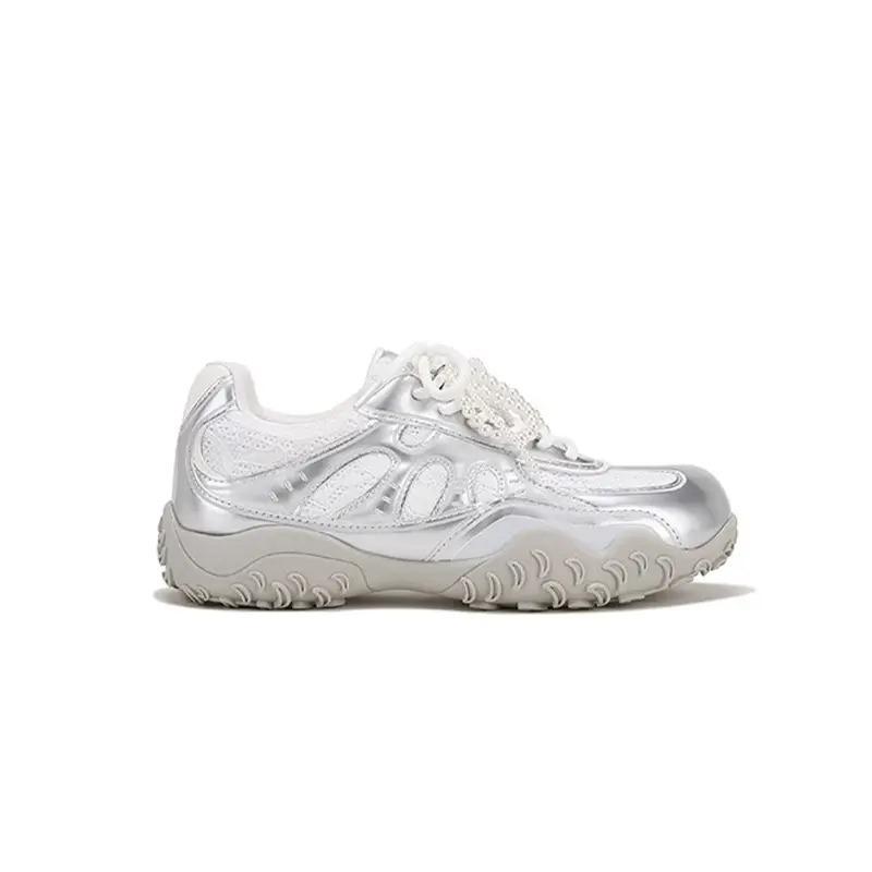 Мягкая кожа Увеличивающие рост Балетные Универсальные Туфли на толстой подошве, Женская Повседневная обувь, Спортивная обувь