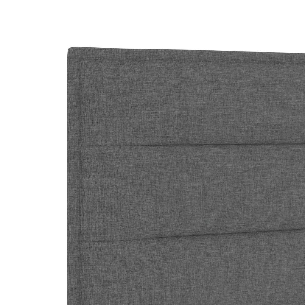 Box Spring Bed with Mattress Dark Grey 80 x 200 cm Fabric