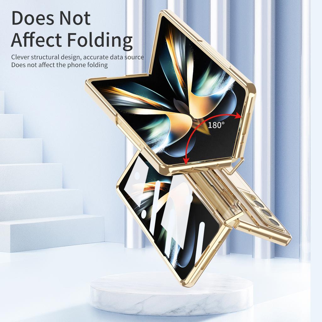 Противоударный чехол из прозрачного закаленного стекла Hd для Samsung Galaxy Z Fold 4 Fold3 Fold4 Fold 3 Zfold4, чехол на весь корпус