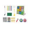4-in-1 Outdoor Throwing Game Set Parent-Child Soccer Rack Toy for Kids Beach Snow