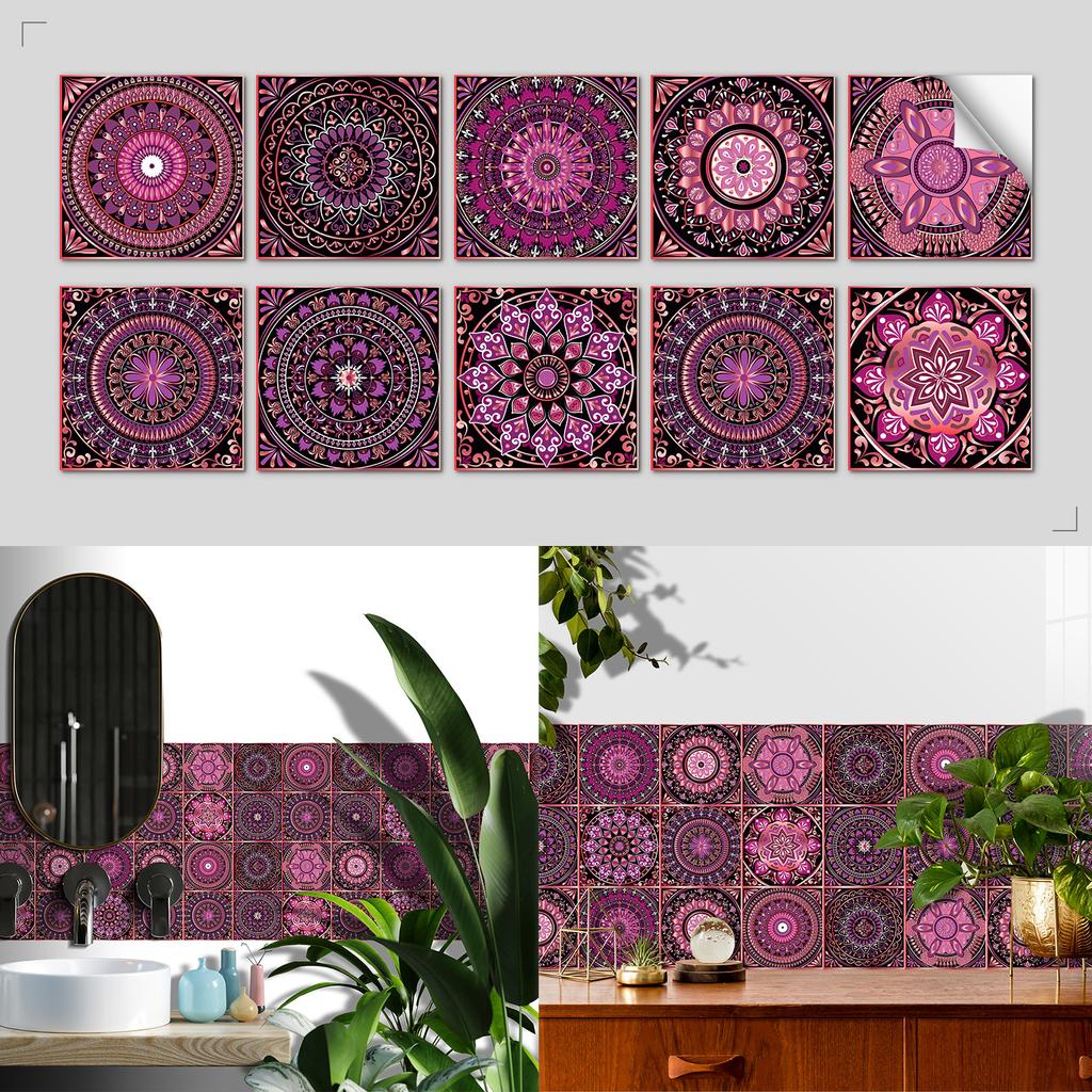 Скандинавская плитка Арт Наклейка на стену Кухня Ванная комната Водонепроницаемые и маслостойкие обои Самоклеящаяся хрустальная пленка Наклейка на плитку